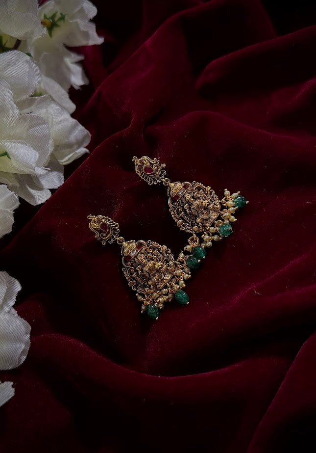 Lakshmi Temple Design Earrings
