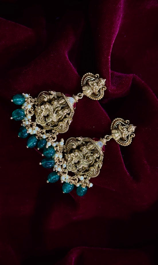 Ram Sita Temple Design Earrings