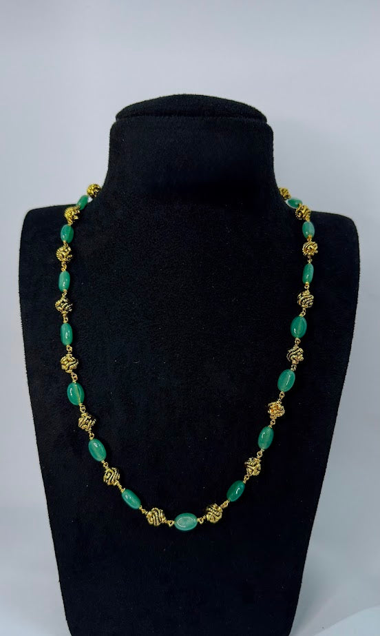 Single Layer Green Beads Mala