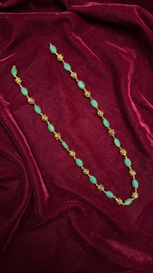 Single Layer Green Beads Mala
