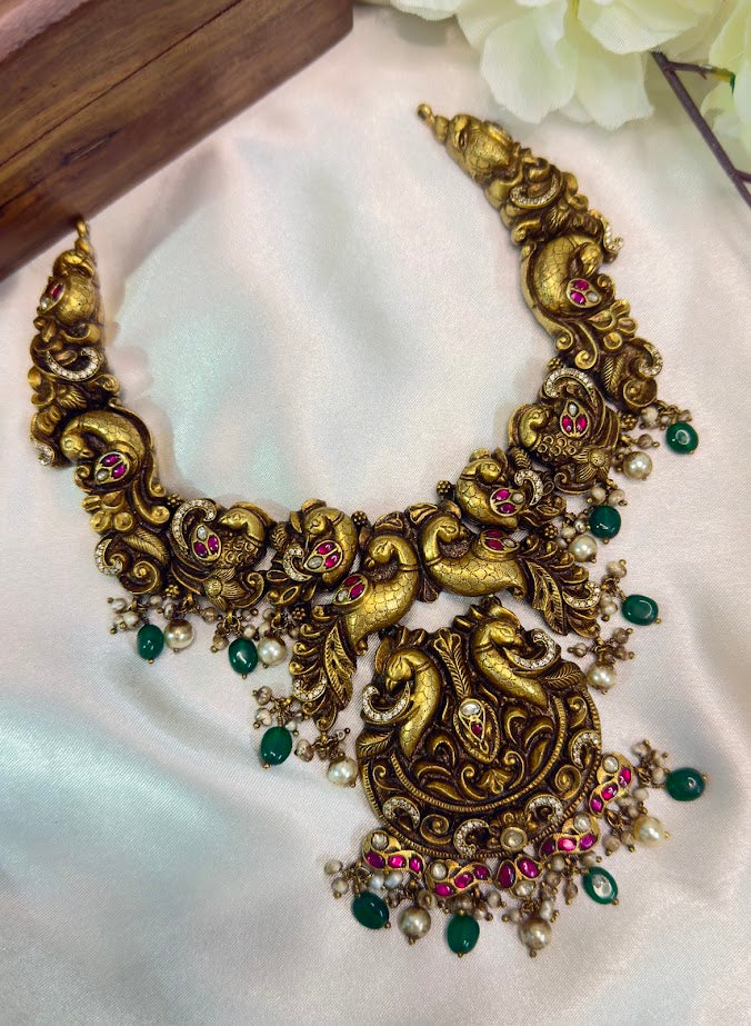 Kundan and Peacock Design Necklace