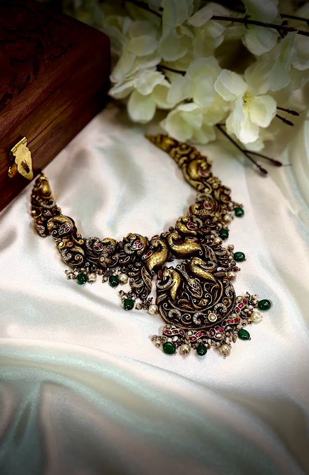 Kundan and Peacock Design Necklace