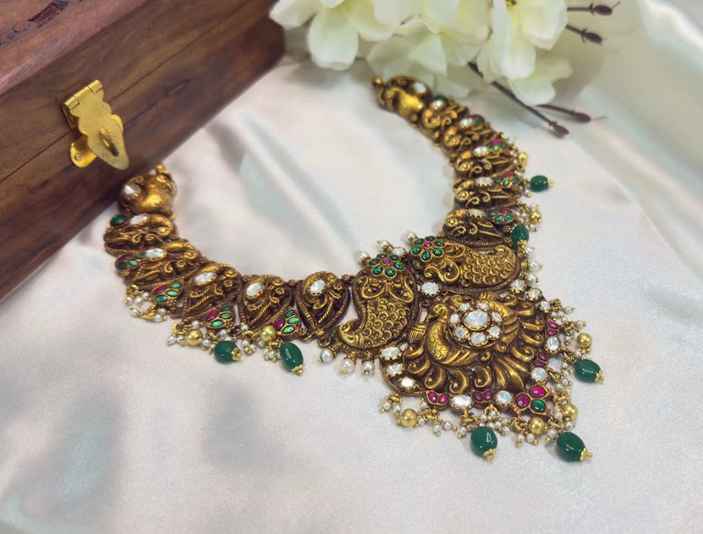 Padma Vaibhava Temple Design Necklace