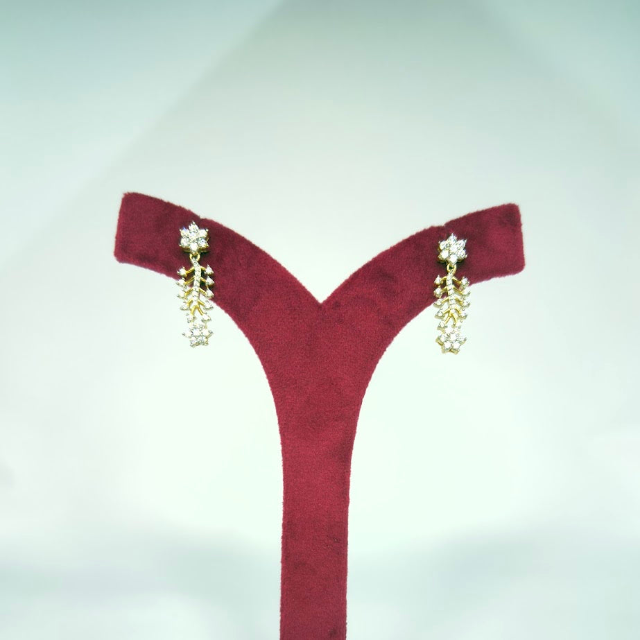 Diamond Design Drop Earrings