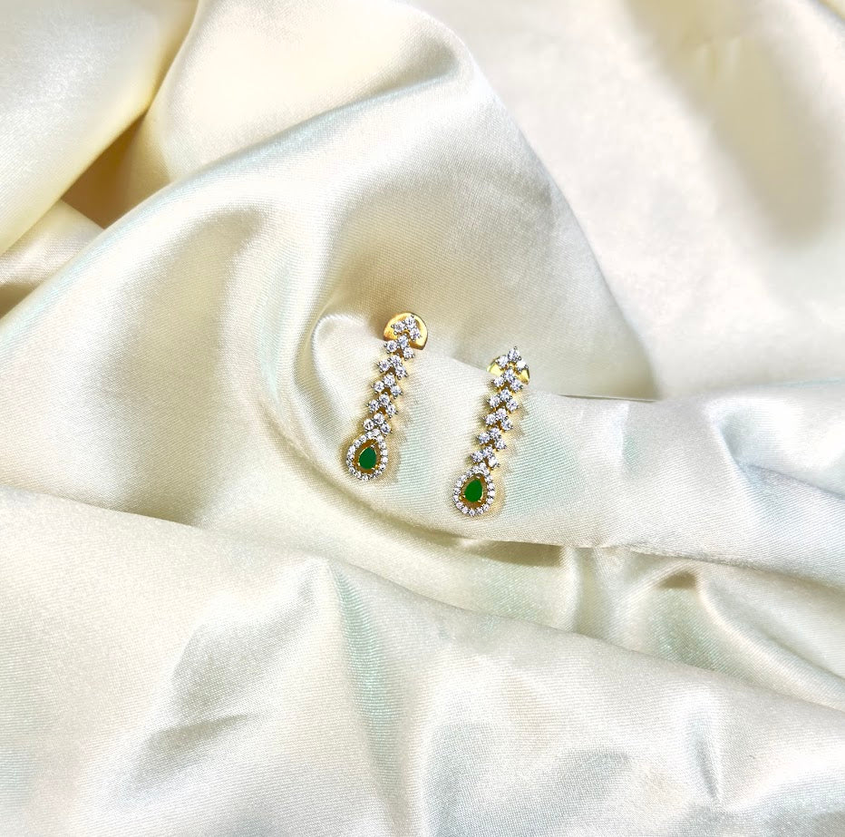 Emerald Green Drop Earrings
