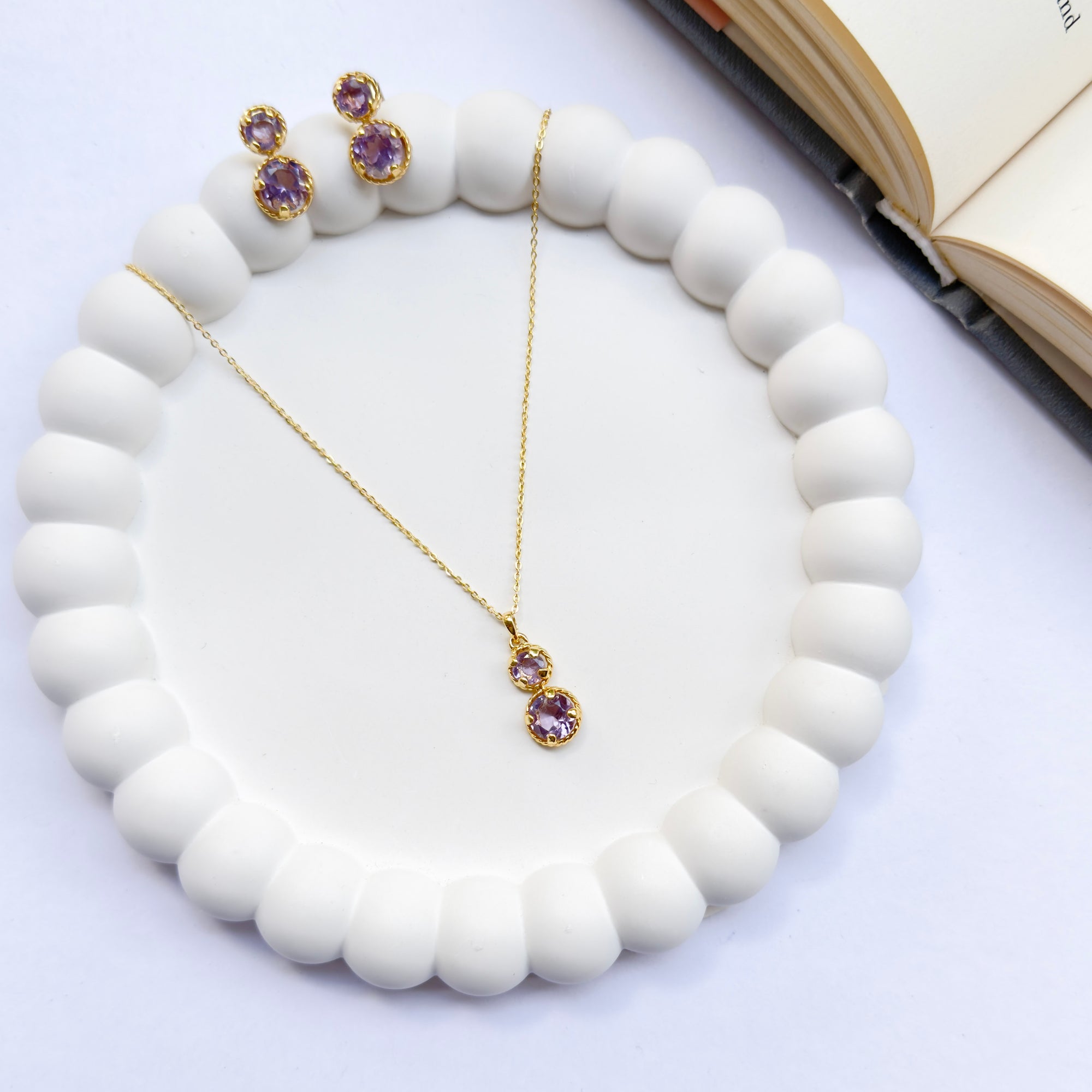 Purple Petal Necklace