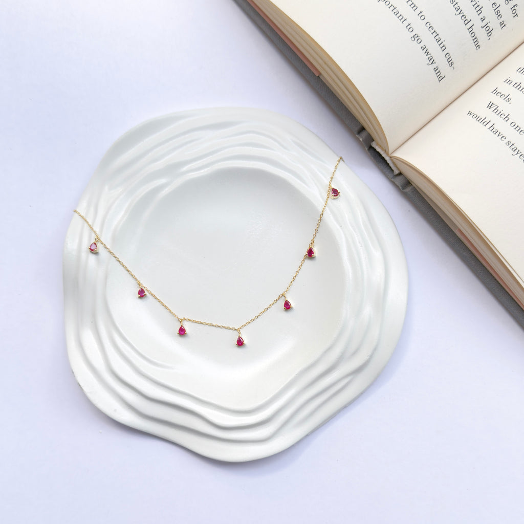Ruby Drops Necklace