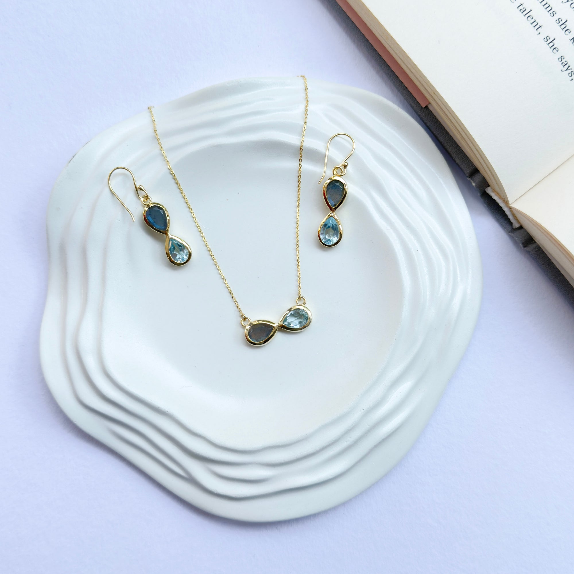 Ocean Drop Necklace and Earring