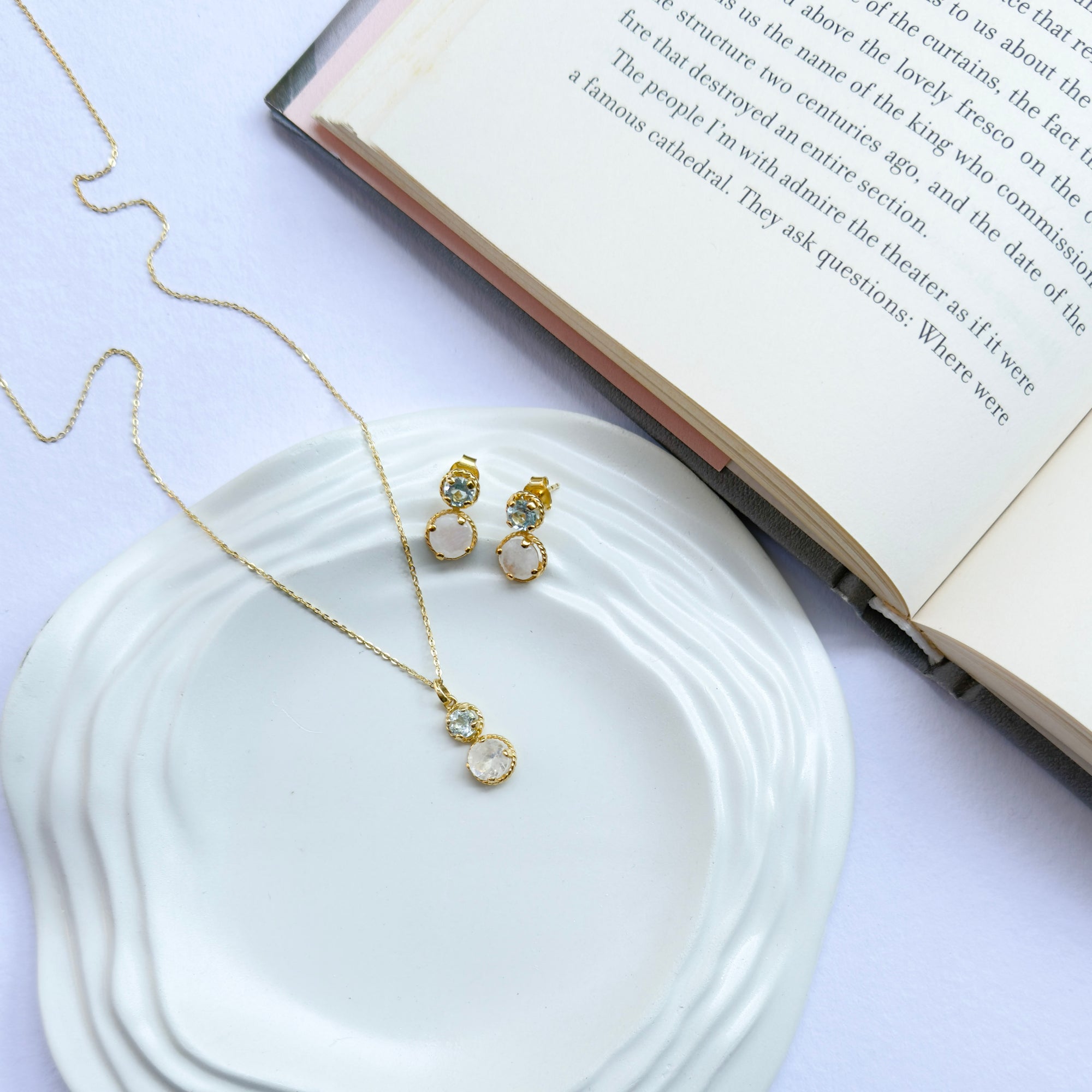 Blue Topaz Necklace Set