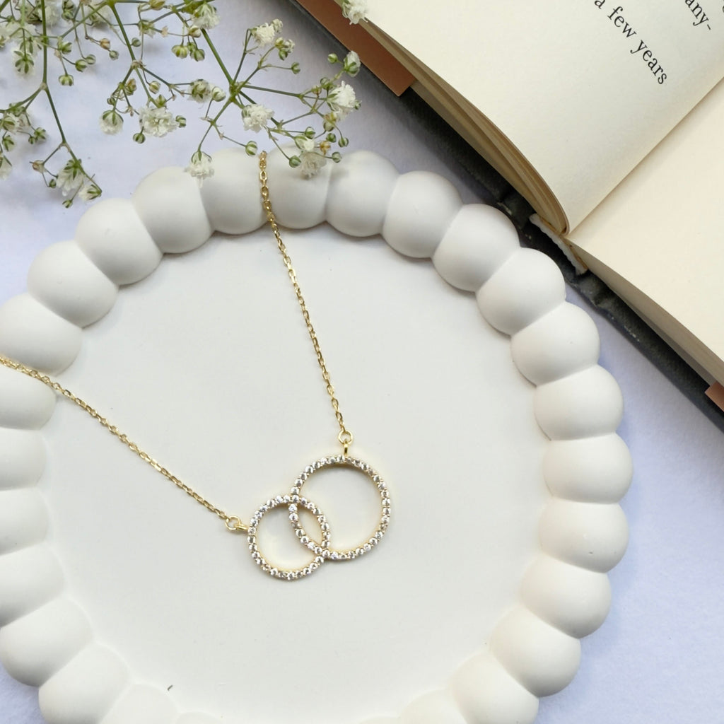Twin Circle Necklace