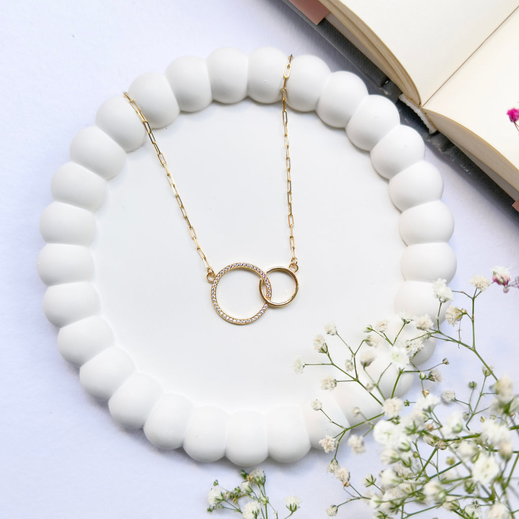 Double Ring Necklace