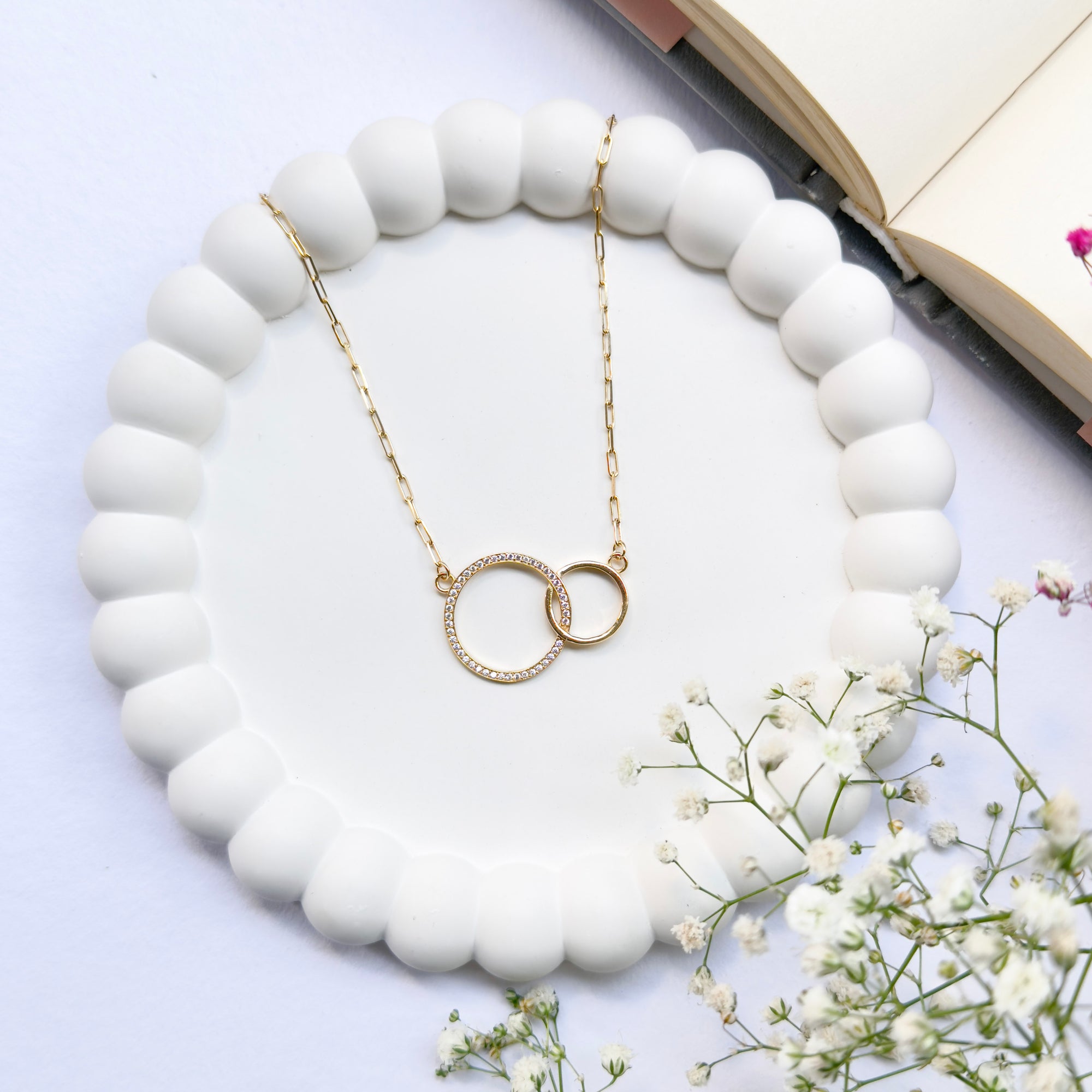 Double Ring Necklace