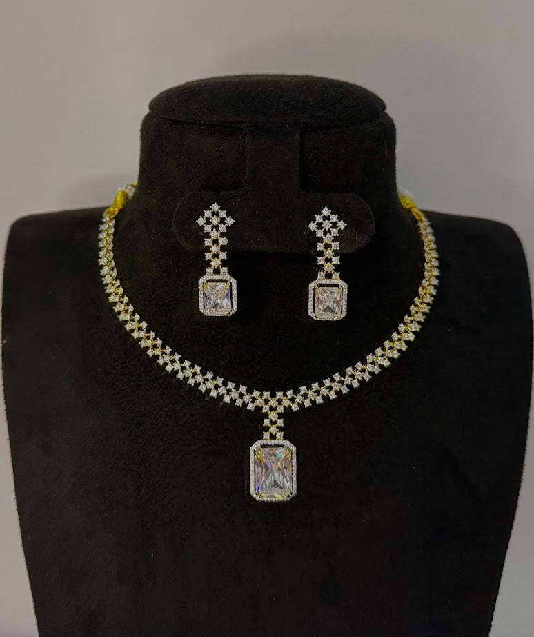 Crystal Grace White Stone Necklace