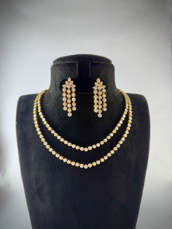 Moonlight Layers Diamond Necklace Set