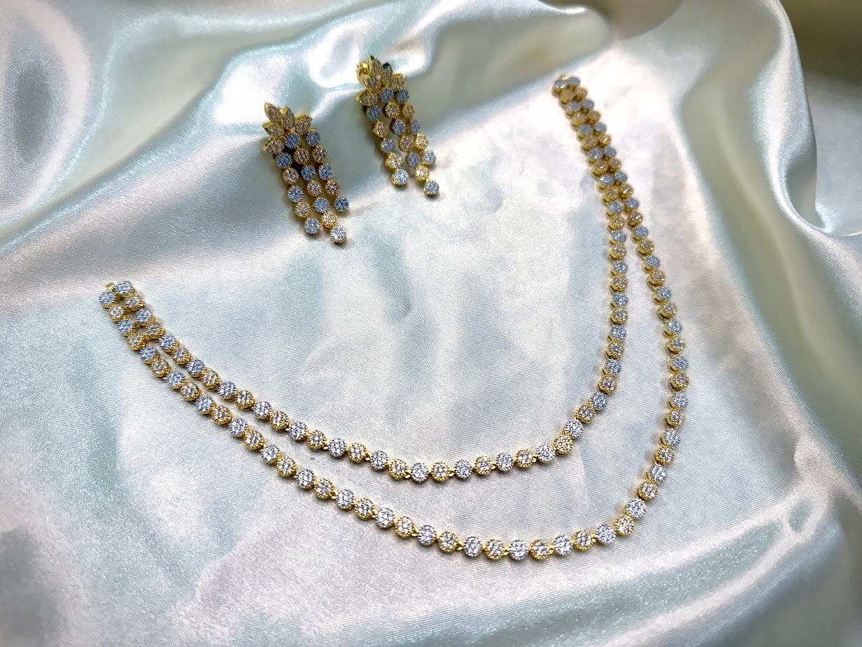 Moonlight Layers Diamond Necklace Set
