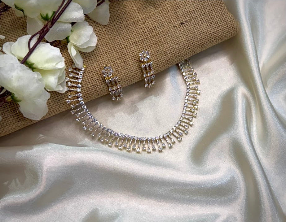 Crystal White Necklace Set
