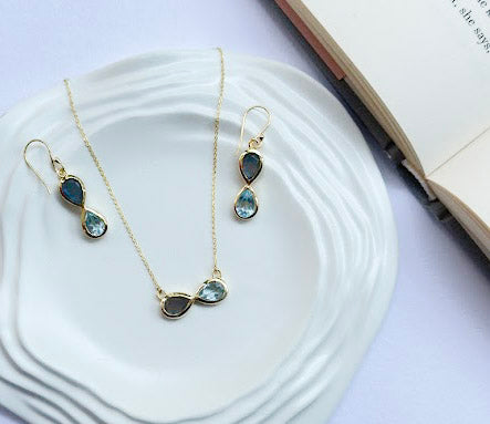 Ocean Drop Necklace and Earring